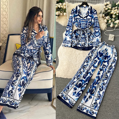 مجموعة مطبوعات البلاط الأزرق من Artful Elegance 