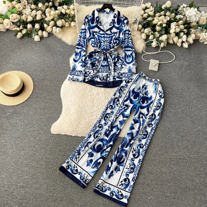 مجموعة مطبوعات البلاط الأزرق من Artful Elegance 